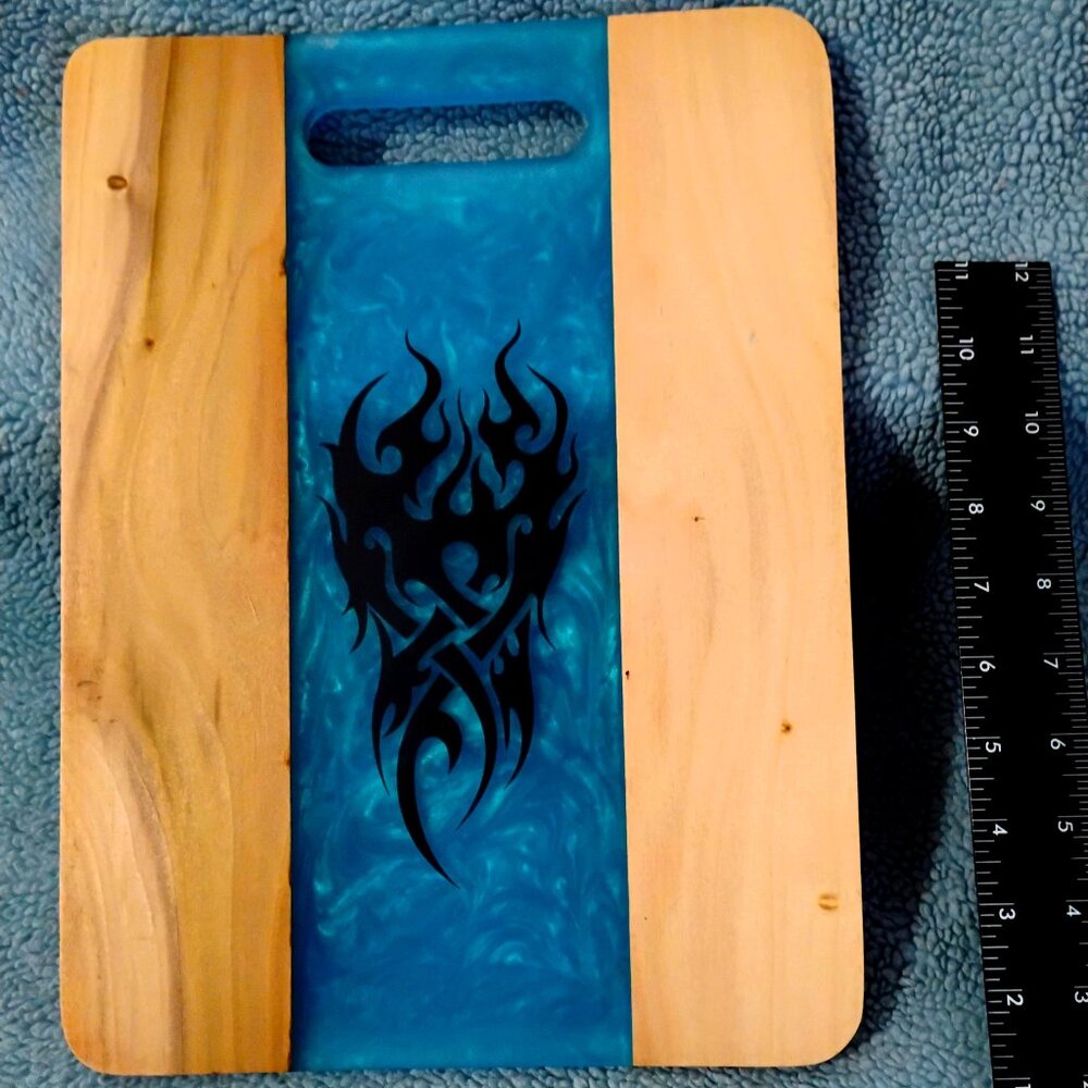 Hand Made Resin & White Oak Cutting Board